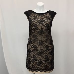 Jessica Simpson Black & Cream Cocktail Dress
